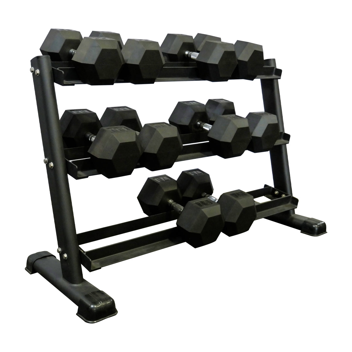 Rubber hex dumbbell online set